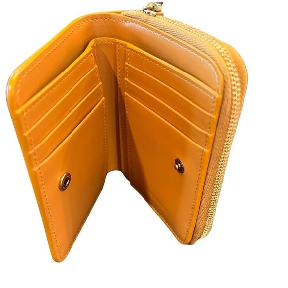 Saint Laurent Orange Bifold Leather Wallet - Picture 8 of 10